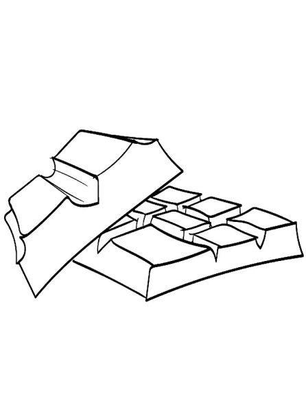 Раскраска шоколадка