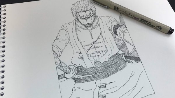 Зоро арт карандашом