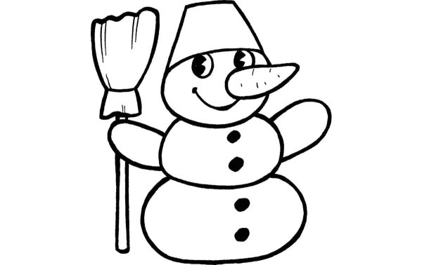 Снеговик раскраска