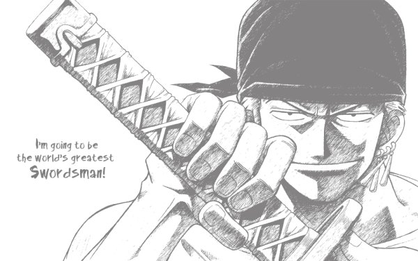 Зоро Ван Пис карандашом