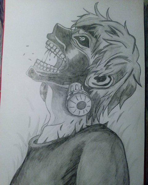 Аниме карандашом Токийский гуль