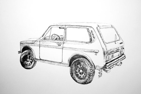 Нарисованная Лада 4х4