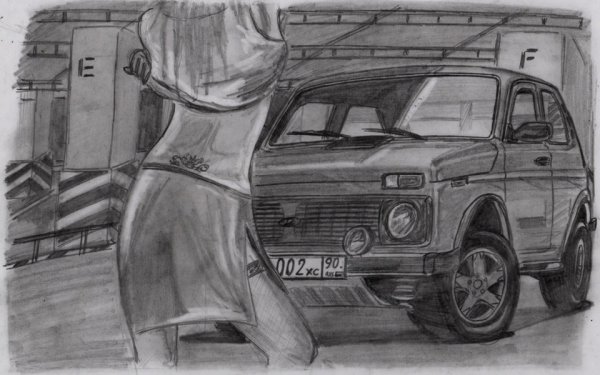 Нива Шевроле 4х4 рисунок