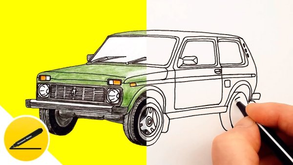 Нива Шевроле 4х4 рисунок