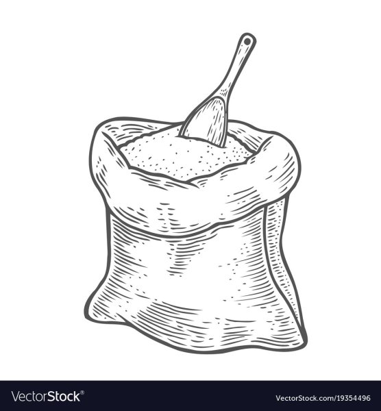 Мешочек с мукой вектор