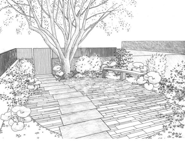 Ландшафт карандашом