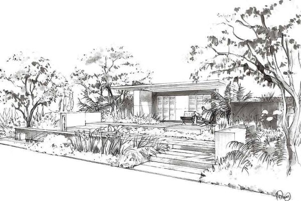 Ландшафтный скетч карандашом