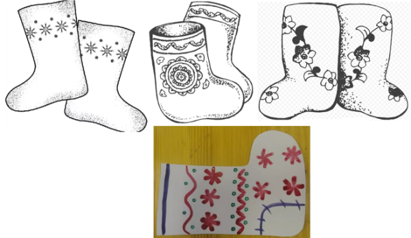 Валенки карандашом