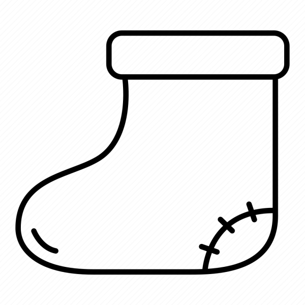 Шаблон новогоднего носсочька