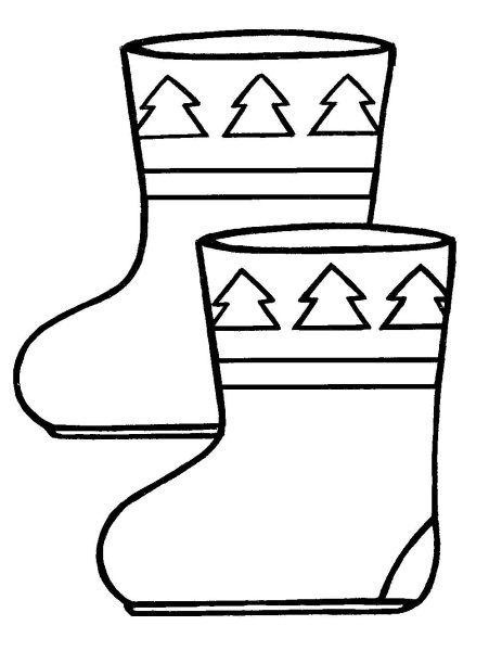 Валенок трафарет