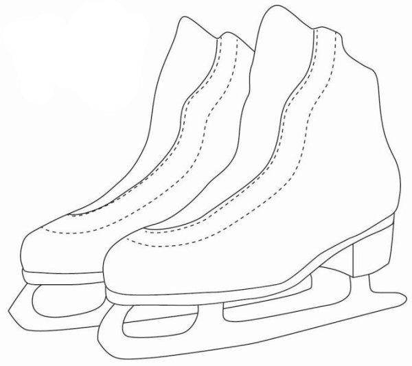 Коньки раскраска для детей