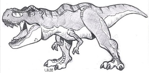 Ти рекс рисунок
