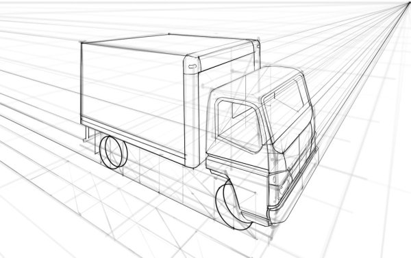 Рисование грузовик