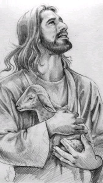 Иисус карандашом