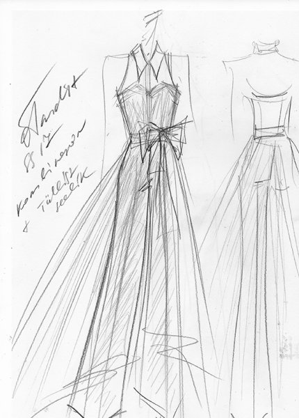 Наброски дизайнеров одежды