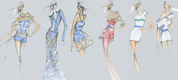 Эскизы одежды дизайнеров