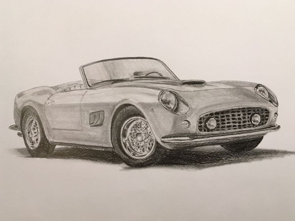 Феррари 250 gt рисунок