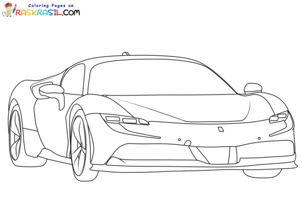 Раскраска Феррари 458 Италия
