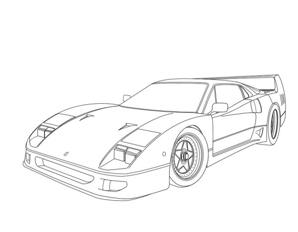 Ferrari f40 раскраска