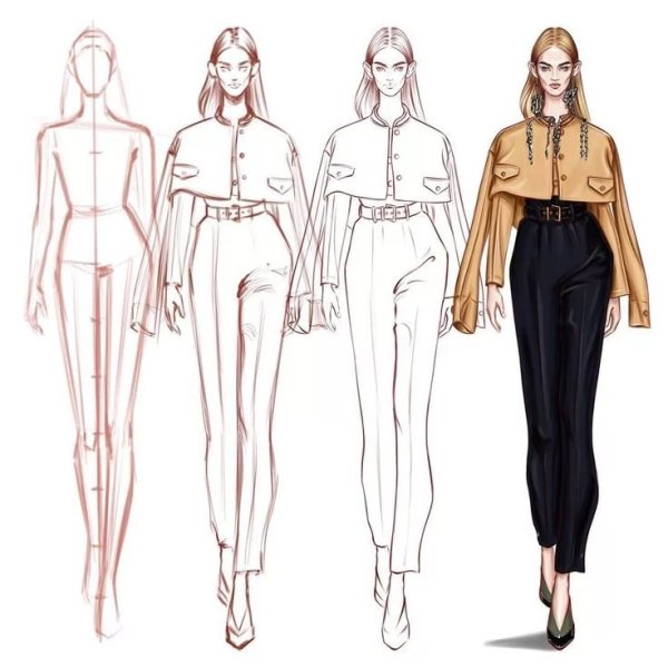 Эскизы одежды дизайнеров