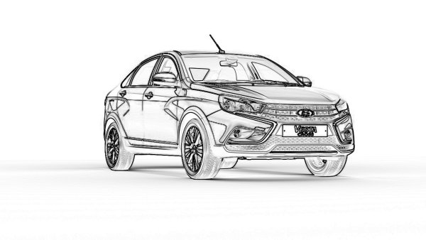 Раскраска Лада XRAY