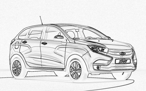 Раскраска Лада Икс Рей