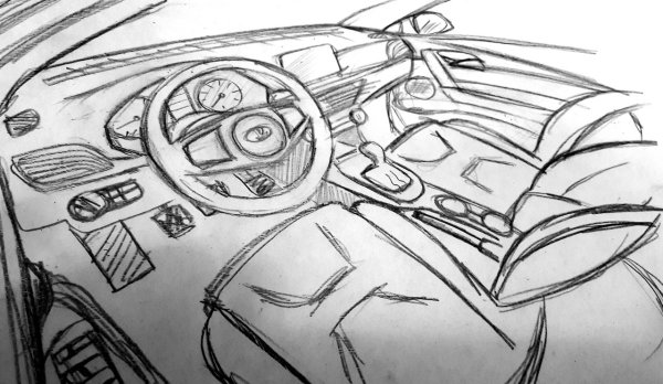 Нарисовать салон машины