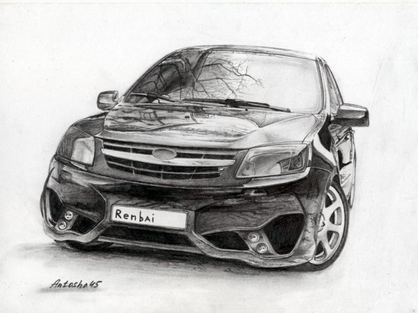 Рисунок Лады Гранты карандашом