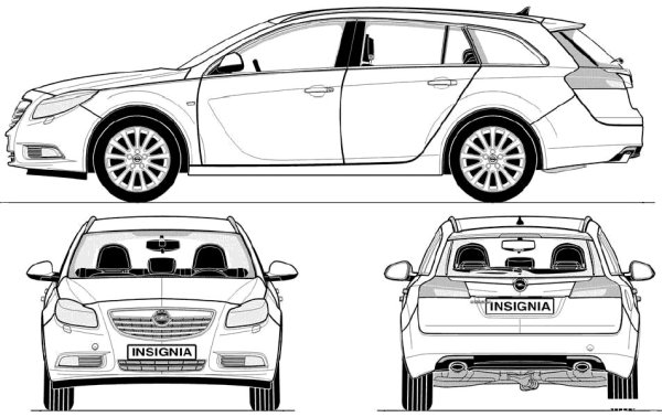 Опель Инсигния универсал габариты