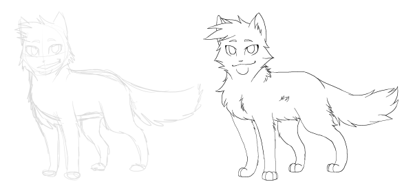 Нарисовать котов воителей карандашом