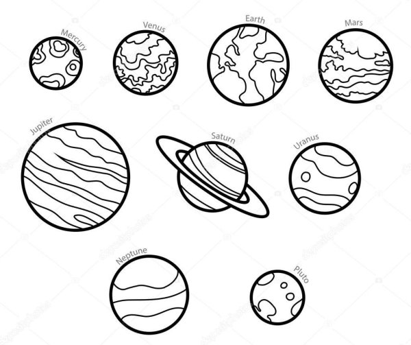 Рисунок планеты пошагово