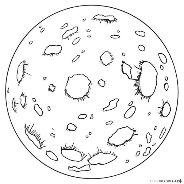 Планета Меркурий раскраска