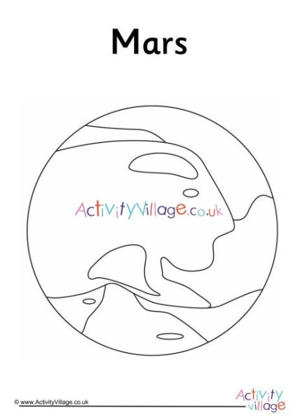 Марс Планета рисунок