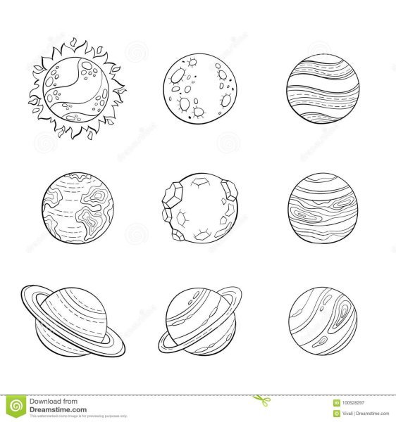 Планета Меркурий раскраска