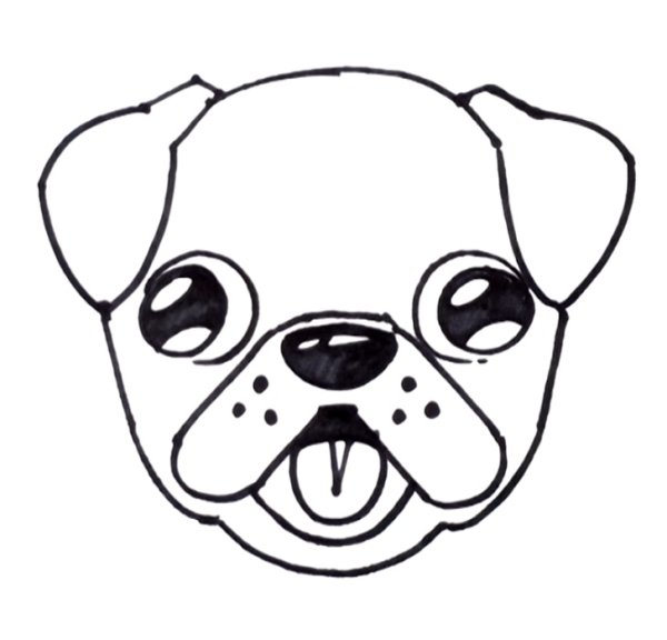 Мордочка собаки для рисования