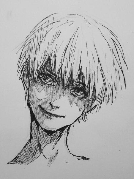 Канеки Кен рисунок