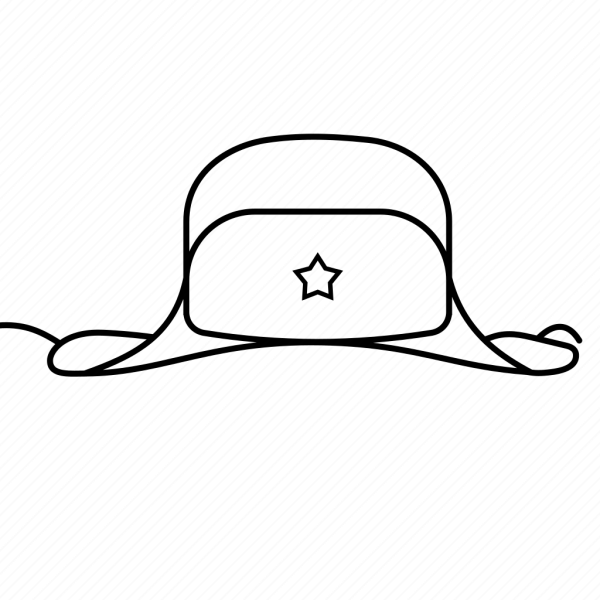 Ушанка трафарет