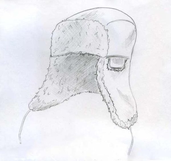 Шапка ушанка нарисованная