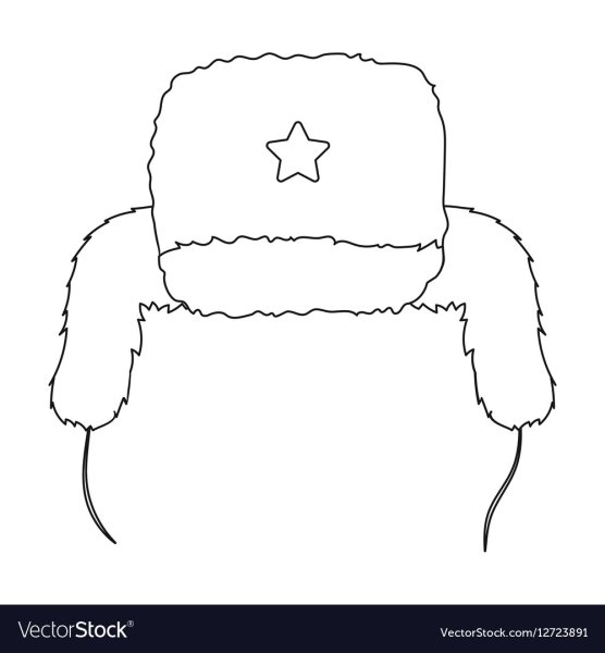 Шапка ушанка раскраска для детей