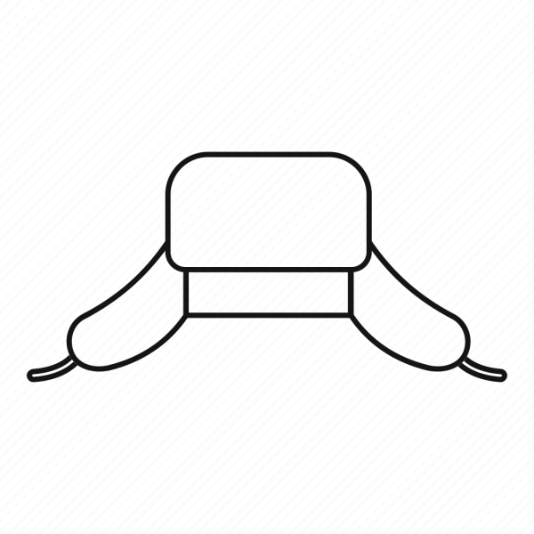 Шапка ушанка Векторная