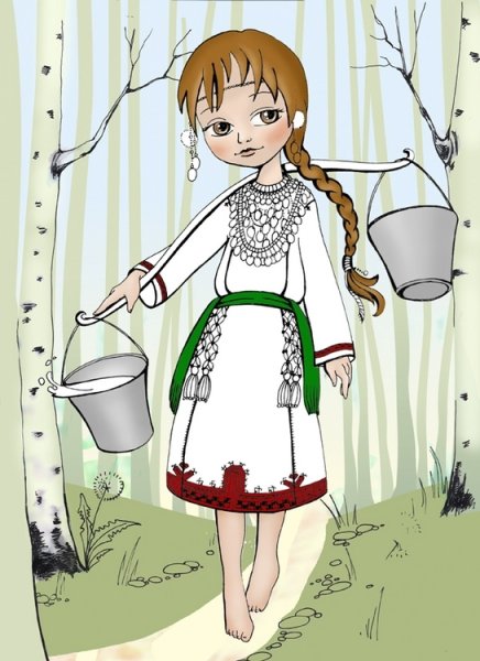 Крестьянка рисунок