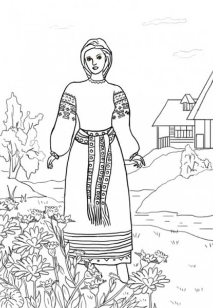 Крестьянин раскраска