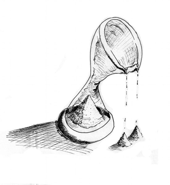 Песочные часы карандашом