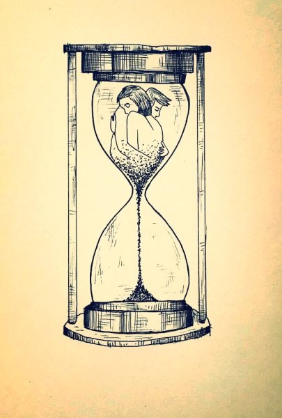 Человек в песочных часах