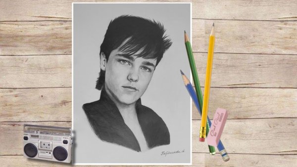 Рисунки портреты певца Юрия Шатунова