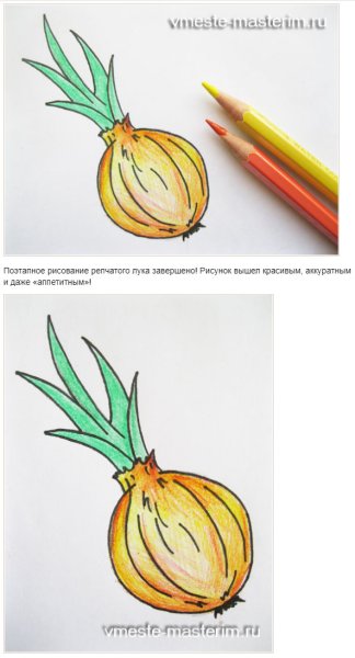 Лук карандашом