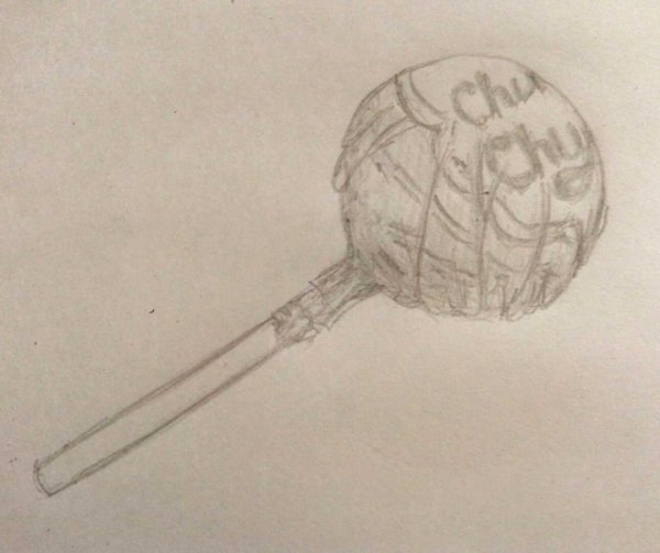 Нарисовать Чупа Чупс карандашом