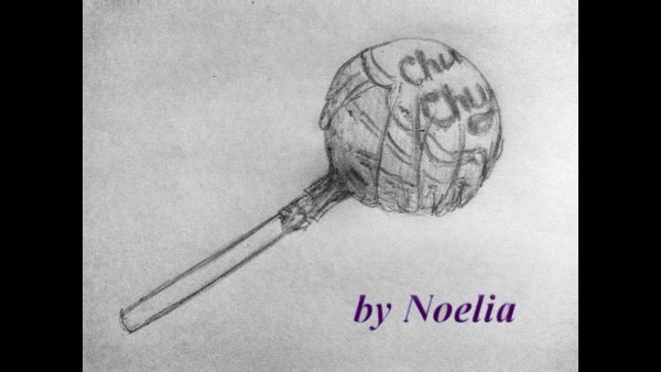 Чупа Чупс карандашом