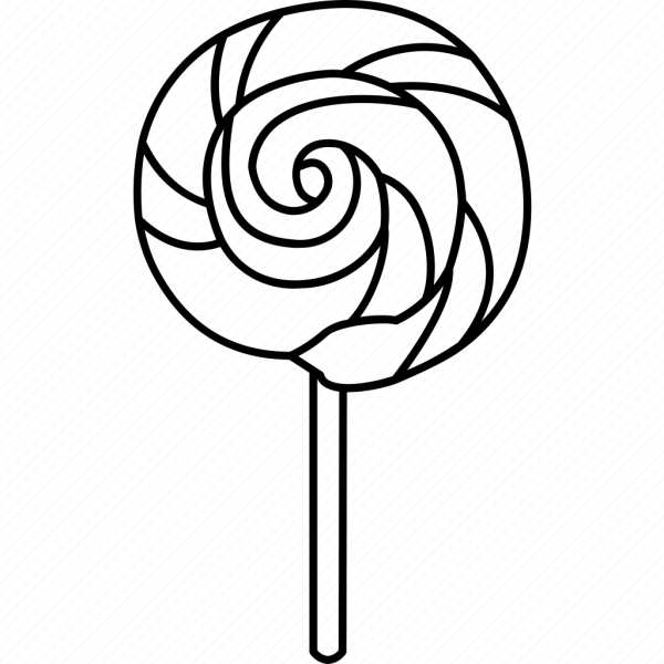 Леденец контурный рисунок