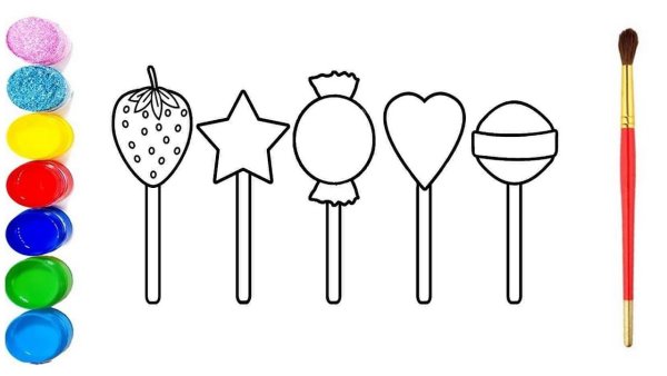 Раскраска леденец